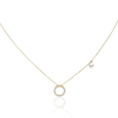 Luna-Pearls - 214.0361 - Collier - Damen - 750GG - Akoya-Zuchtperle und Brillanten