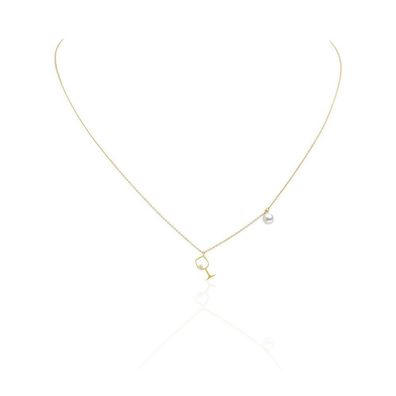 Luna-Pearls - 214.0358 - Collier - Damen - 750GG - Akoya-Zuchtperle und Brillant