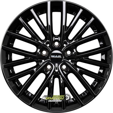 Mak Chelsea gloss black 6.5x16 ET48 - LK5/112 ML66.6 Felge Alu