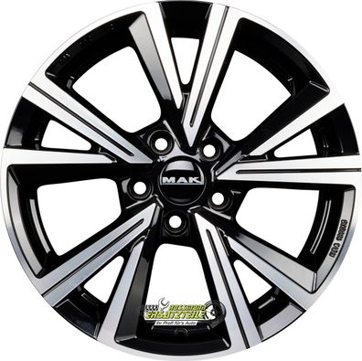 Mak Qvarz black mirror 7.5x18 ET50 - LK5/112 ML57.1 Felge Alu