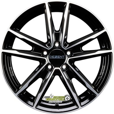 Dezent KF black/polished 7.5x17 ET41 - LK5/112 ML66.6 Felge Alu