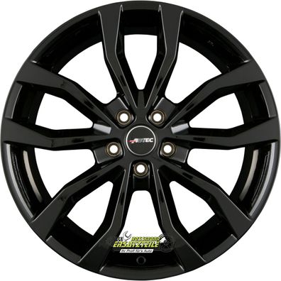 Autec Typ U - Uteca schwarz 8.5x19 ET26 - LK5/112 ML70 Felge Alu