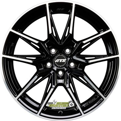 ATS Force diamond-black frontpolished 8.5x19 ET44 - LK5/112 ML66.6 Felge Alu
