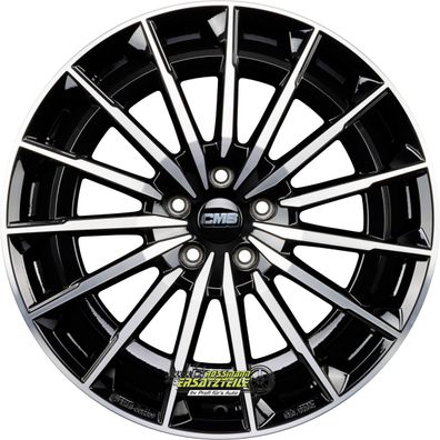 CMS C38 diamond black gloss 9.5x20 ET35.5 - LK5/112 ML66.5 Felge Alu