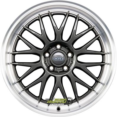Dotz Bilbao gunmetal/polished lip 9x20 ET40 - LK5/112 ML70.1 Felge Alu