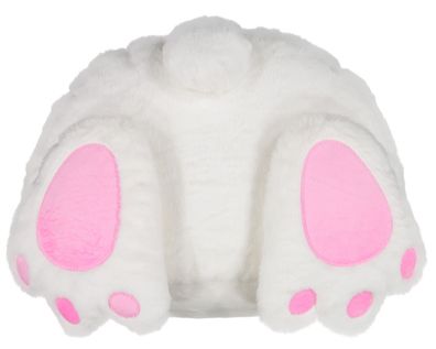 Kissen Ostern Osterhasen Popo Plüsch Dekokissen mit Füllung Zierkissen Weiß Rosa