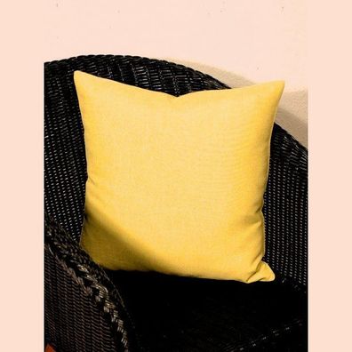 Kissenbezug 40x40 Kissenhülle Deko Kissen Hülle Einfarbig Gelb Frühling Sommer