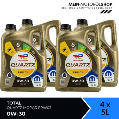 Total Quartz Mopar FPW02 0W-30 4x5 Liter