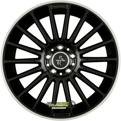 4x Keskin KT15 Speed black lip polish 6x15 ET43 - LK5/112 ML57.1 Felge Alu