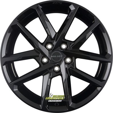 4x Borbet N black glossy 7.5x17 ET45 - LK5/112 ML72.5 Felge Alu