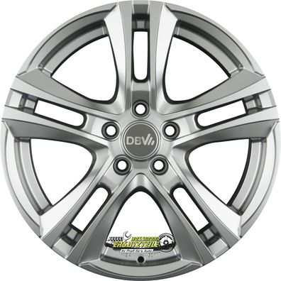 4x DBV Andorra II hyper silber 6.5x16 ET45 - LK5/112 ML70.1 Felge Alu