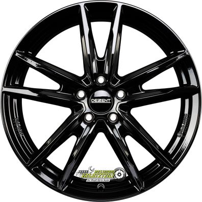 4x Dezent KF black 6.5x16 ET46 - LK5/112 ML57.1 Felge Alu