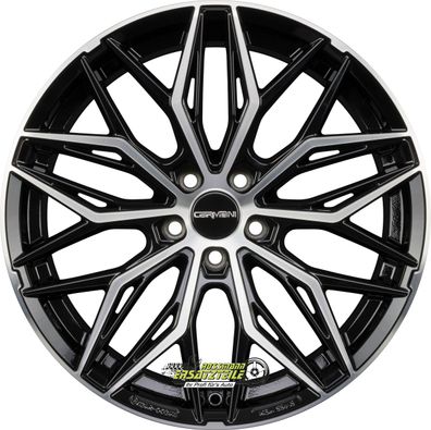 2x Carmani 26 Max black polish 9x20 ET28 - LK5/112 ML66.7 Felge Alu