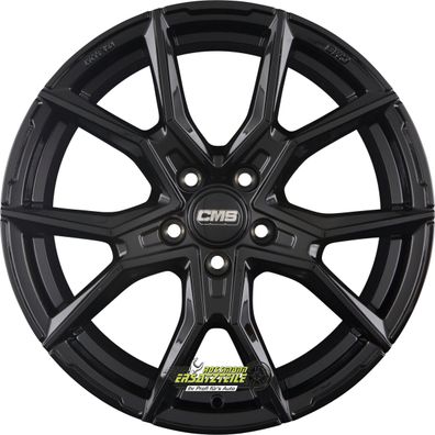 2x CMS C33 complete black gloss 9x20 ET45 - LK5/112 ML66.5 Felge Alu
