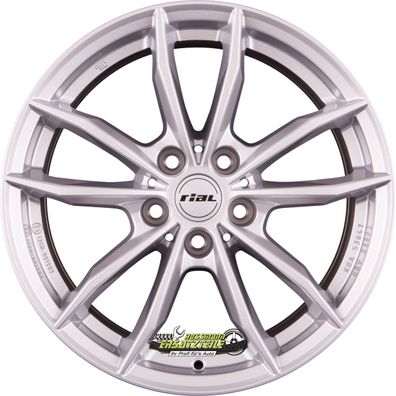 2x Rial X12 polar-silber 7x17 ET41 - LK5/112 ML66.5 Felge Alu