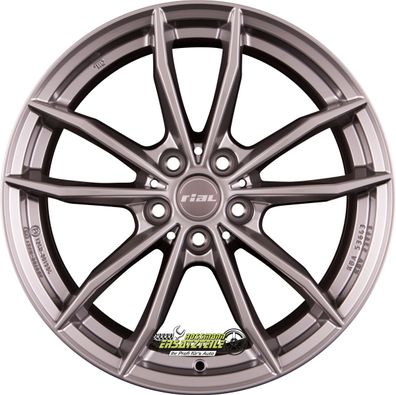 2x Rial X12 metal-grey 8x19 ET46 - LK5/112 ML66.5 Felge Alu