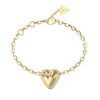 Guess Schmuck Damen-Armband Herz Goldfarben JUBB06074JWYGS