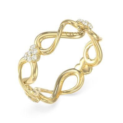 Guess Schmuck Damenring Unendlichkeit Goldfarben JUBR06050JWYG