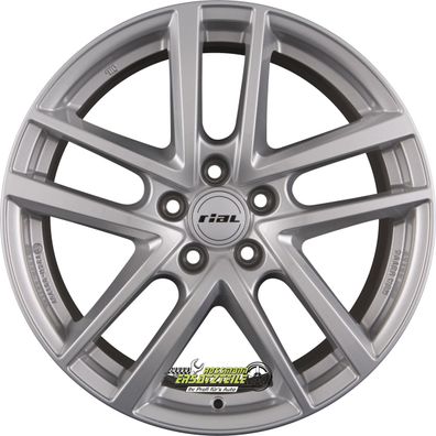 2x Rial Astorga polar-silber 7.5x18 ET40 - LK5/112 ML57.1 Felge Alu