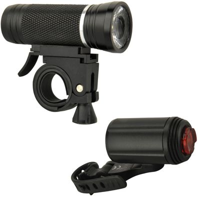 Fischer Alu LED Fahrrad-Licht Set Beleuchtung Frontlampe 30 Lux Rücklicht StVZO