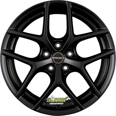 2x Borbet Y black matt 6.5x16 ET43 - LK5/112 ML57.1 Felge Alu