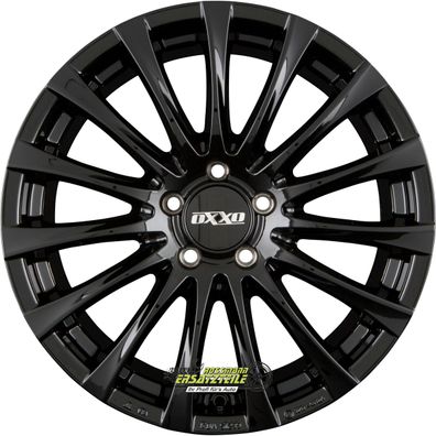 2x Oxxo Elan black 9x18 ET58 - LK5/112 ML66.6 Felge Alu