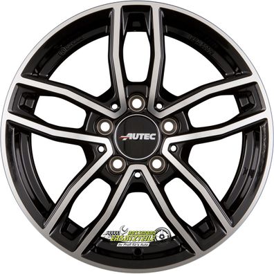 4x Autec Typ MC - Mercador schwarz poliert 7.5x18 ET40 - LK5/112 ML66.5 Felge Alu