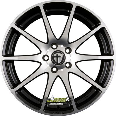 4x Tomason TN1 Flow black polished 9x19 ET45 - LK5/112 ML66.6 Felge Alu