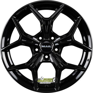 4x Mak Epica gloss black 7.5x17 ET51 - LK5/112 ML57.1 Felge Alu