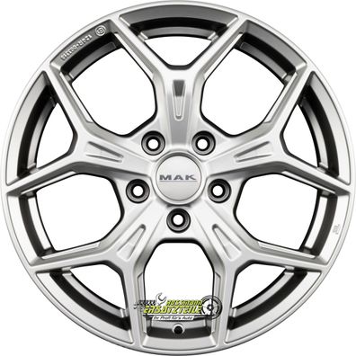 4x Mak Epica light titan 8x18 ET39 - LK5/112 ML66.45 Felge Alu