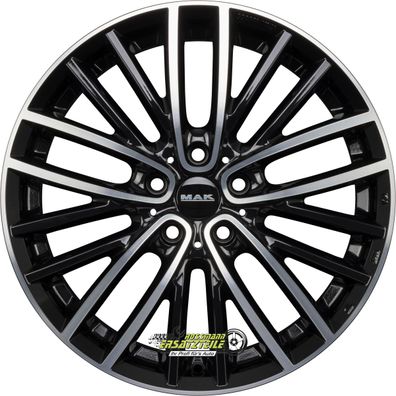 4x Mak Chelsea black mirror 7.5x17 ET42 - LK5/112 ML66.6 Felge Alu