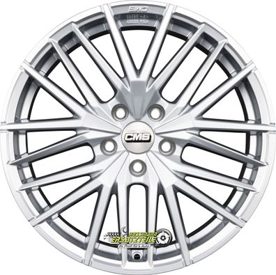4x CMS C36 racing silver 8x18 ET46 - LK5/112 ML66.5 Felge Alu
