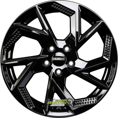 4x Dezent AP black 7.5x18 ET50 - LK5/112 ML57.1 Felge Alu