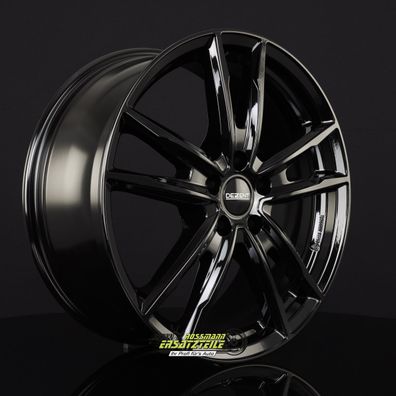 4x Dezent KF black 8x19 ET49 - LK5/112 ML57.1 Felge Alu