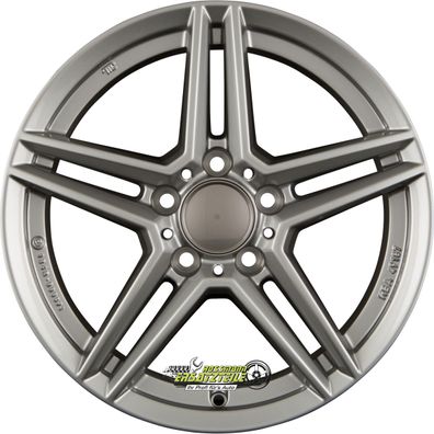 4x Rial M10 metal-grey 8x17 ET58 - LK5/112 ML66.5 Felge Alu