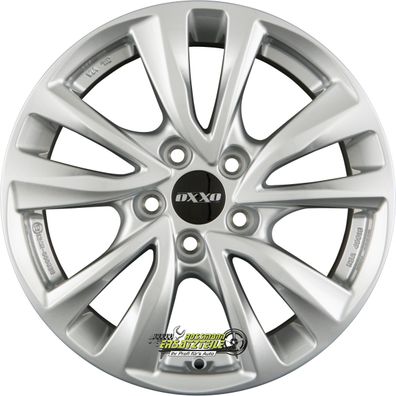 4x Oxxo Oberon 5 silver 8x18 ET44 - LK5/112 ML57.1 Felge Alu