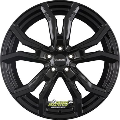 2x Dezent TV black 8x20 ET32.5 - LK5/112 ML66.6 Felge Alu