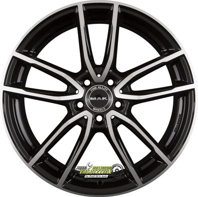 2x Mak Evo black mirror 9x18 ET33 - LK5/112 ML66.6 Felge Alu