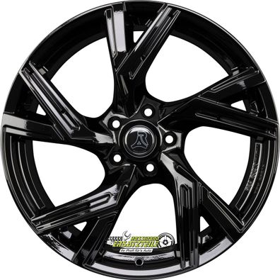2x Arcasting Enea glossy black 9x21 ET35 - LK5/112 ML66.6 Felge Alu