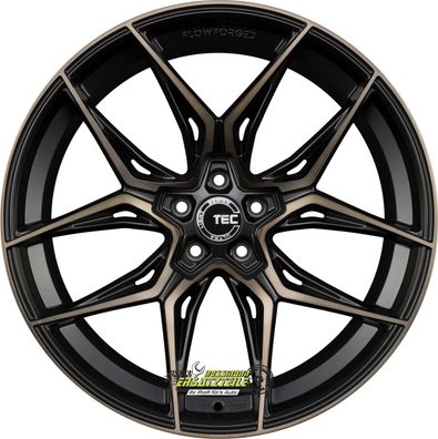 2x TEC Speedwheels GT9 schwarz-matt-frontpoliert shadow edition 8x19 ET27 - LK5/112