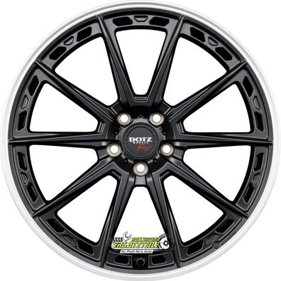 4x Dotz Sonoma black matt/polished lip 8x19 ET46 - LK5/112 ML66.6 Felge Alu