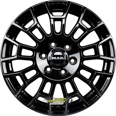 4x Mak Nomad gloss black 7.5x18 ET45 - LK5/112 ML66.6 Felge Alu