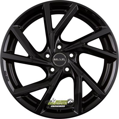 4x Mak Kassel gloss black 8x19 ET40 - LK5/112 ML57.1 Felge Alu