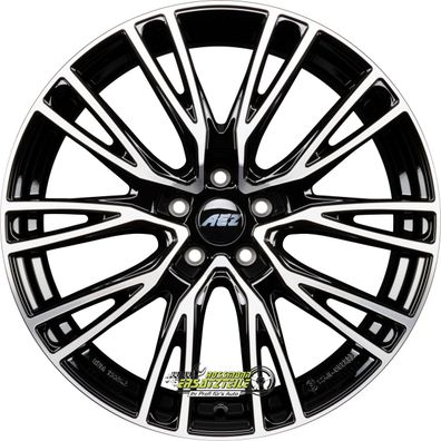 4x AEZ Seattle black/polished 8.5x19 ET29 - LK5/112 ML66.6 Felge Alu