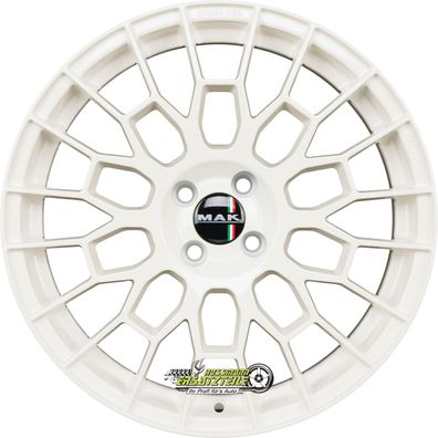 4x Mak APX gloss white 7.5x18 ET45 - LK5/112 ML76 Felge Alu