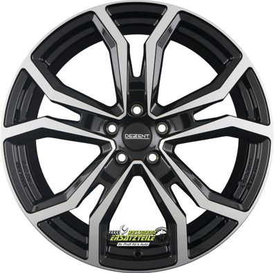 4x Dezent TV black/polished 8x20 ET30 - LK5/112 ML60.1 Felge Alu