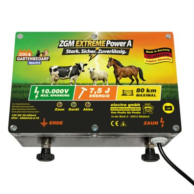 Electra Elektrozaungerät Extreme Power A, 12V DC - Kraftvolles Weidezaungerät für