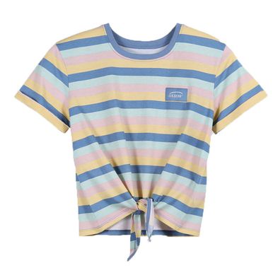 OXBOW Women Shirt Striped Knotted lost blue
