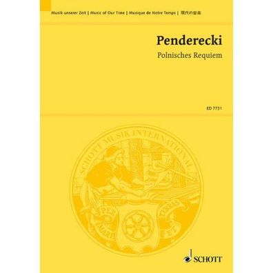 Polnisches Requiem Penderecki Studienpartitur Noten