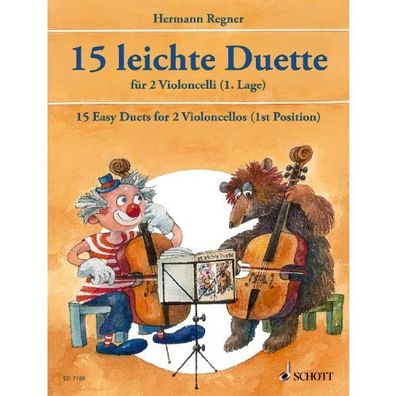 15 leichte Duette Regner 2 Violoncelli Noten